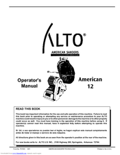 Alto American 12 Operator's Manual