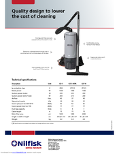 Nilfisk-Advance GD 10 Specifications