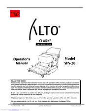 Clarke ALTO SPS-28 Operator's Manual