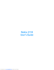 Nokia 2118 User Manual