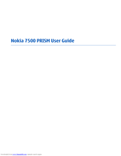 Nokia 7500 - Prism Cell Phone 30 MB User Manual