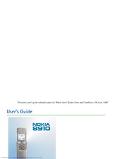 Nokia 8910 User Manual