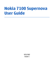 Nokia SUPERNOVA 7100 User Manual