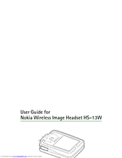 Nokia hs-13w - Wireless Image Headset User Manual