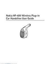 Nokia HF-6W - Bluetooth hands-free Car User Manual