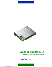 Nokia 12 GSM MODULE REMOTE I/O Control Manual