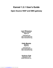 Kannel WAP and SMS gateway User Manual