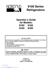 Norcold 9182 Operator's Manual