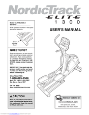 NordicTrack Elite 1300 Elliptical User Manual