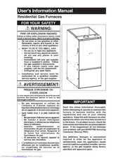 Nordyne Residential Gas Furnaces User's Information Manual