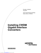 Nortel SFINA286V13 Installation Manual