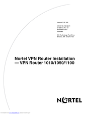 Nortel Contivity 1050 Installation Manual