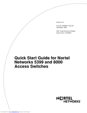 Nortel Versalar 8000 Quick Start Manual