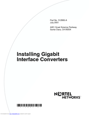 Nortel 1000BASE-ZX Installation Manual