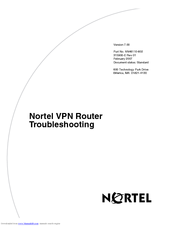 Nortel NN46110-602 Troubleshooting Manual