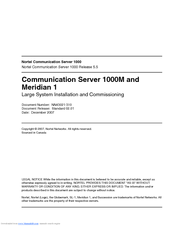 Nortel Succession 1000M Installation And Commissioning Manual