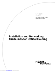 Nortel 10292FA Installation Manuallines