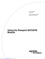 Nortel Passport Module 8672A Using Manual