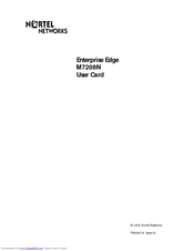 Nortel Enterprise Edge M7208N User's Card Manual