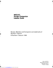 Nortel Companion MICS-XC Installation Manual