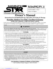 North Star M165923V.1 Owner's Manual