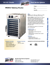 Nu-Vu PROW-8 Specification Sheet