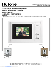 NuTone VSM4SK Operating Instructions Manual