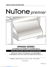 NuTone Premier NP60000 Series Installation Instructions Manual