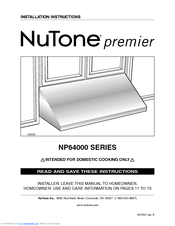 NuTone Premier NP64000 Series Installation Instructions Manual