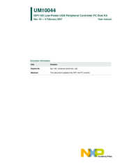 NXP Semiconductors ISP1183 User Manual