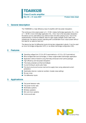 NXP Semiconductors TDA8932B Product Data Sheet