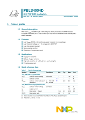 NXP Semiconductors PBLS4004D Product Data Sheet