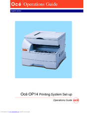 Oce OP14 Operation Manual
