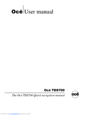 Oce TDS700 User Manual