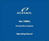 Oceanic Personal Dive Computer Veo 100Nx Operating Manual