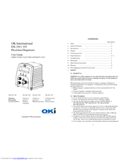 OK International DX-350 / 355 User Manual