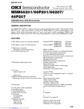 Oki MSM66P207 Specification Sheet