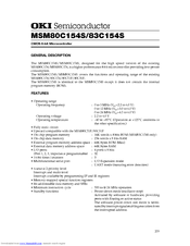 Oki MSM83C154S Specification Sheet
