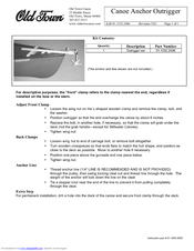 Old Town Canoe Co. 01.1332.2406 Installation Instructions