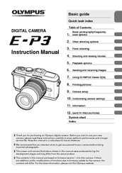 Olympus E P3 Manuals Manualslib