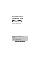 Olympus PT 023 Instruction Manual