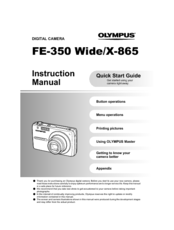 Olympus X-865 Instruction Manual