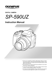 Olympus SP590UZ - 12MP Digital Camera Instruction Manual