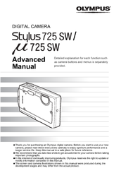 Olympus Stylus 725 SW Advanced Manual