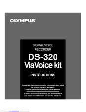 Olympus DS320 - Digital Voice Recorder Instructions Manual