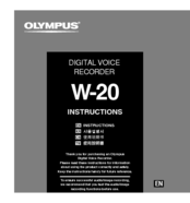 Olympus W 20 Instructions Manual
