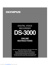 Olympus DS-3000 Online Instructions Manual