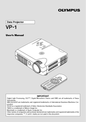 Olympus VP-1 - Data Projector - DLP User Manual