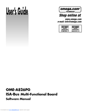 Omega Engineering OME-A826PG Software Manual
