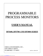 Omega Engineering DP3800 Series User Manual